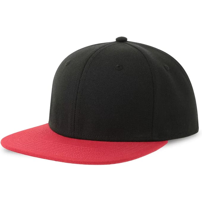 Atlantis Headwear Snap Back-S Cap AT685 - black/red - One size