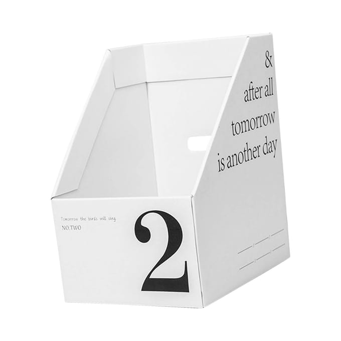 Verticale Dossierbak Papier Nummer Markering Slanke Bureau Opberger voor Boeken Notitieboeken white