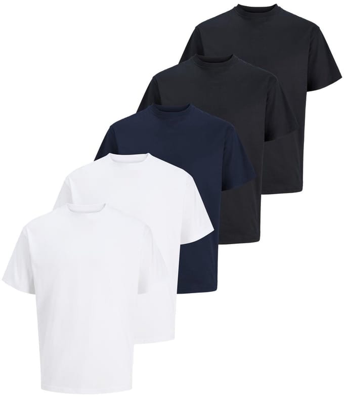 Jack & Jones Heren t-shirt 5 pack Relaxed