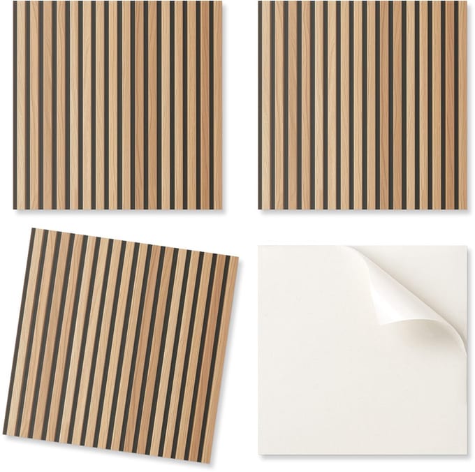 Decoratieve vinyl wandtegels met verticale patronen 9x30x30 cm