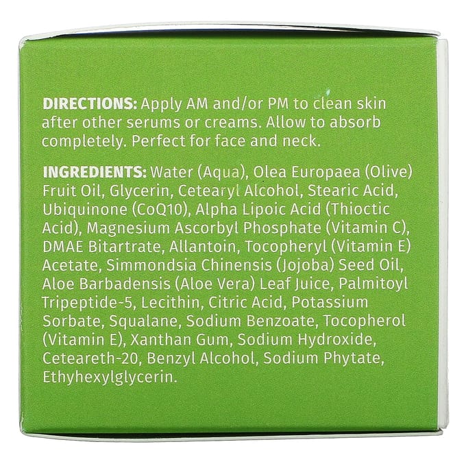 Alpha Lipoic Acid, Vitamin C Ester & Dmae Cream, 2 oz (55 g) white