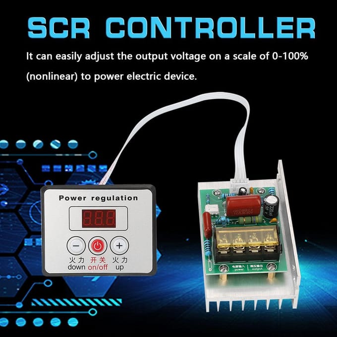 Elektronische Regulator AC220V 8000W Hoog Vermogen SCR Snelheidsregelaar Motorregeling