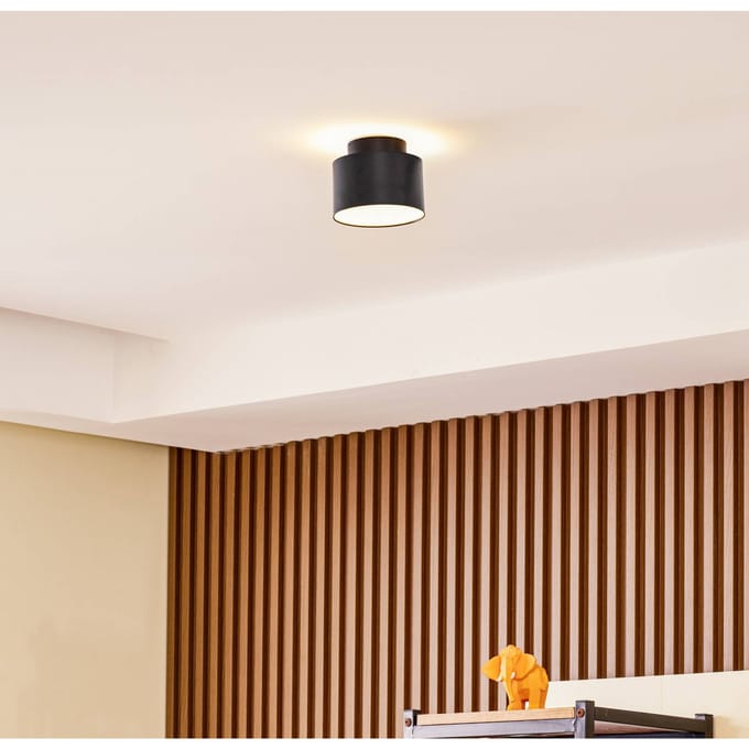 Lindby LED spot Nivoria, 11 x 9 cm, zwart, metaal
