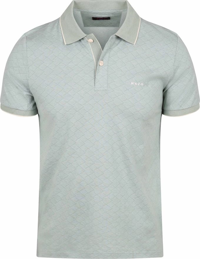 NZA Polo Goora Jacquard Mist Groen - Maat L - Heren