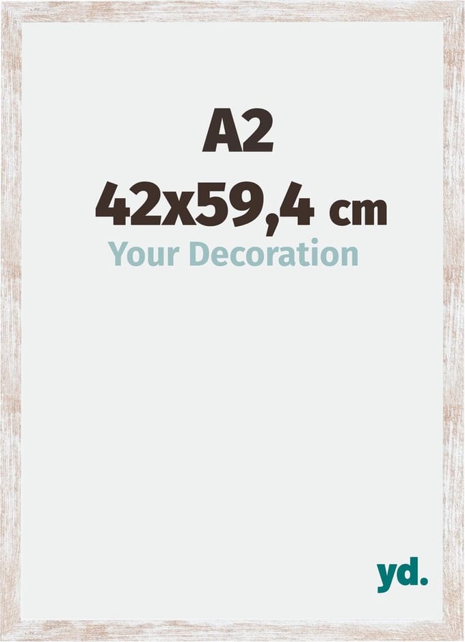 Your Decoration - Fotolijst A2 42x59,4 cm - MDF - White Wash - Catania