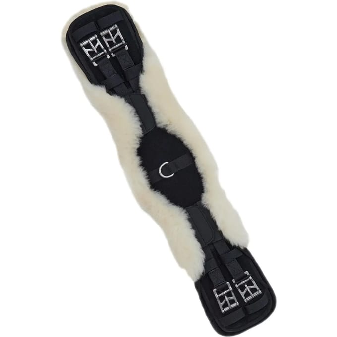 Zadelriem voor paardrijden zonder elastiek Kieffer Air-tex Lambskin+