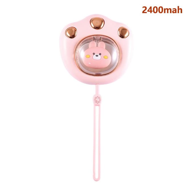 Mini Chauffe-Mains Portable 2400mah Patte de Chat Mignon Chauffage d'Hiver Chauffage Rapide Rechargeable USB de Poche Électrique Chauffe-Mains white