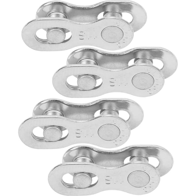 Lot de 4 paires de connecteurs de chaîne de vélo en acier 11 vitesses, accessoires de cyclisme, argent white