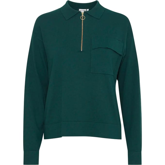 Dames polo met rits Pulz Jeans Sara