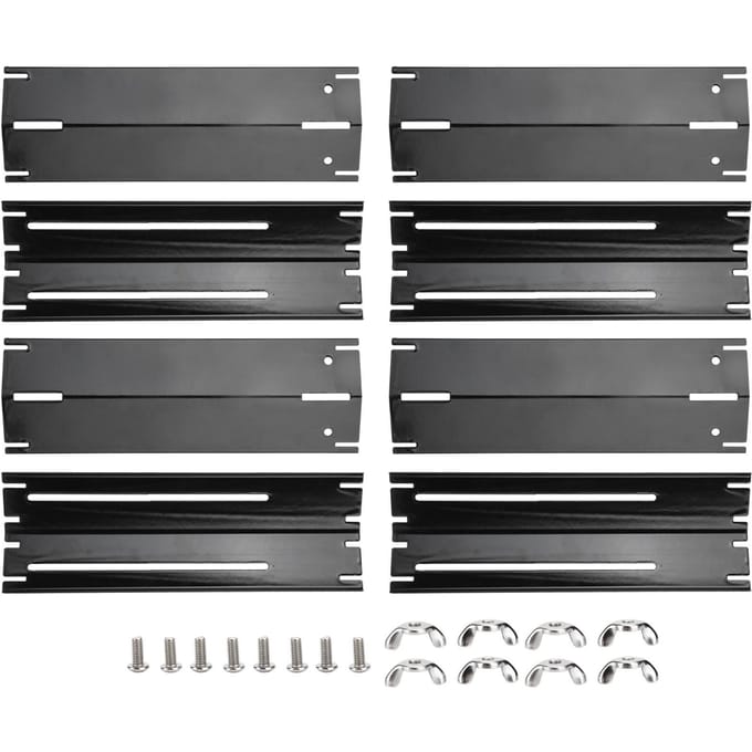 4 Set Verstelbare Roestvrijstalen Gasgrill Oven Hitteplaat Schild Branders Afdekking Hitte Tenten gray
