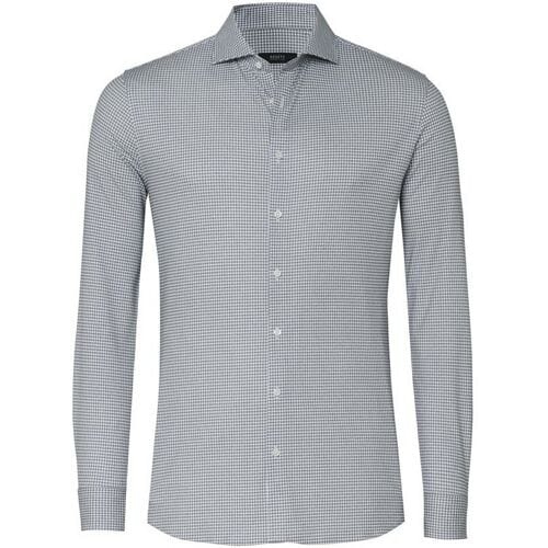 Desoto Luxury Overhemd Mini Houndstooth Pattern Grijs / male