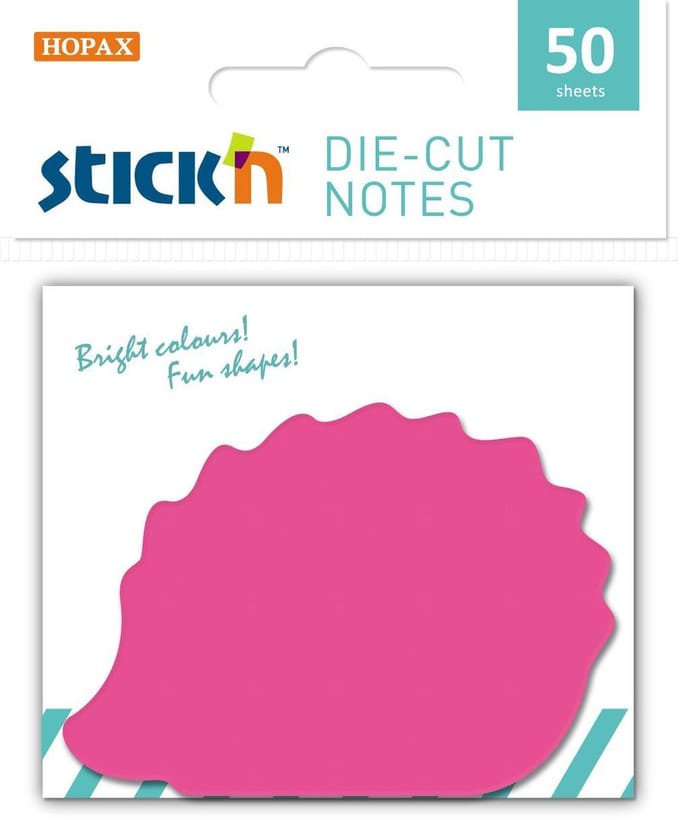 Stick'n Sticky Notes - Egel - 50 x 70mm - Magenta - 50 Memoblaadjes - Memoblok