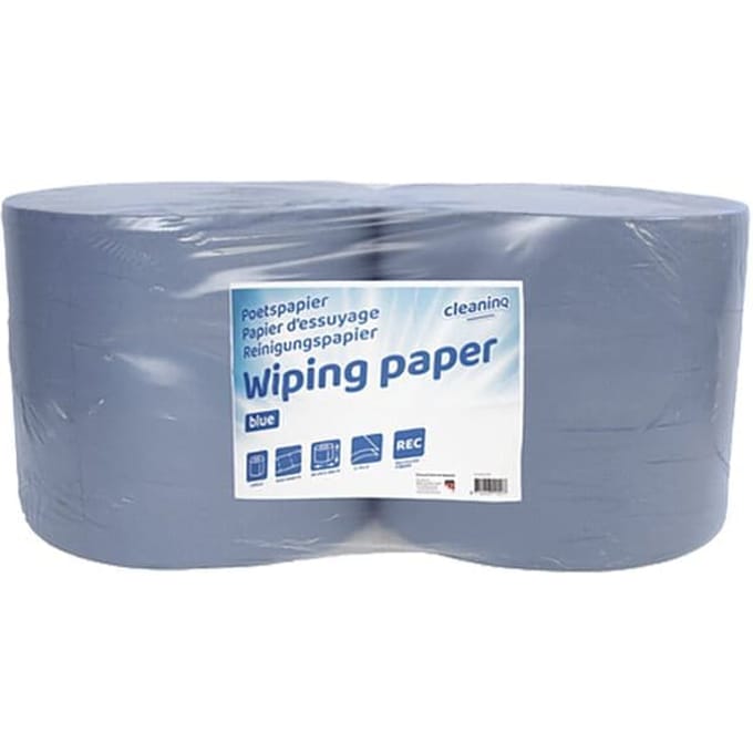 Poetspapier Cleaninq extra groot 2-laags 1000 vel blauw