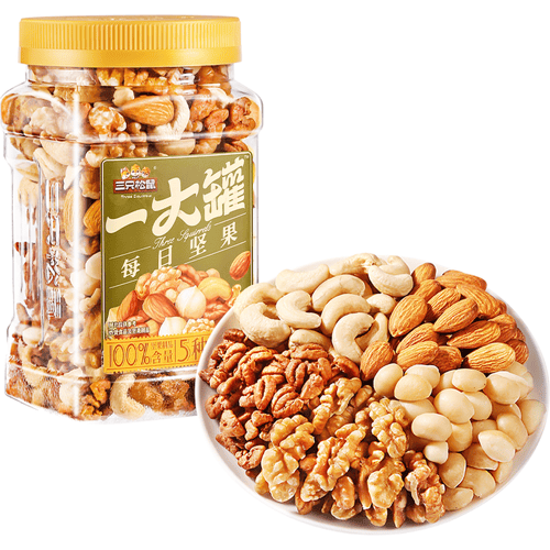 Three Squirrels dagelijkse noten, editie puur genieten met alleen noten 500 g