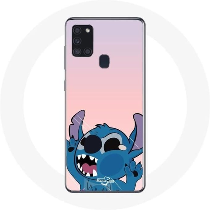 Coque - Maniacase - Galaxy A21S - Souple - Rose - Motif Stitch rose