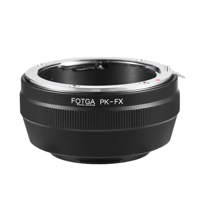 FOTGA Handmatige Lens Mount Adapter Ring Aluminiumlegering voor Pentax K-Mount Lens naar Fuji zwart