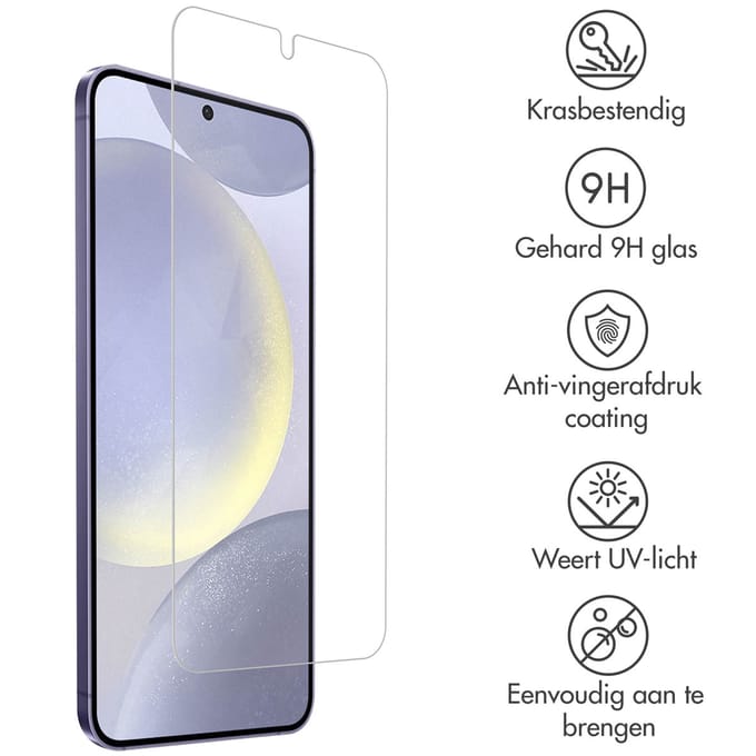 Accezz Screen Protector - Geschikt voor Samsung Galaxy S24 Plus / S25 Plus - Gehard Glas Screenprotector