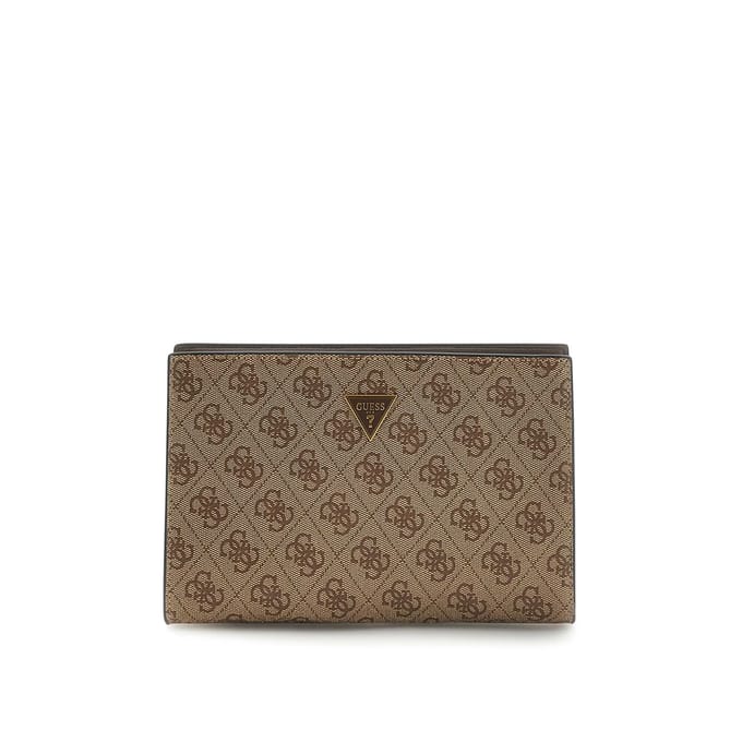 GUESS schoudertas Milano Crossbody Top Zip Bag Black donkergrijs