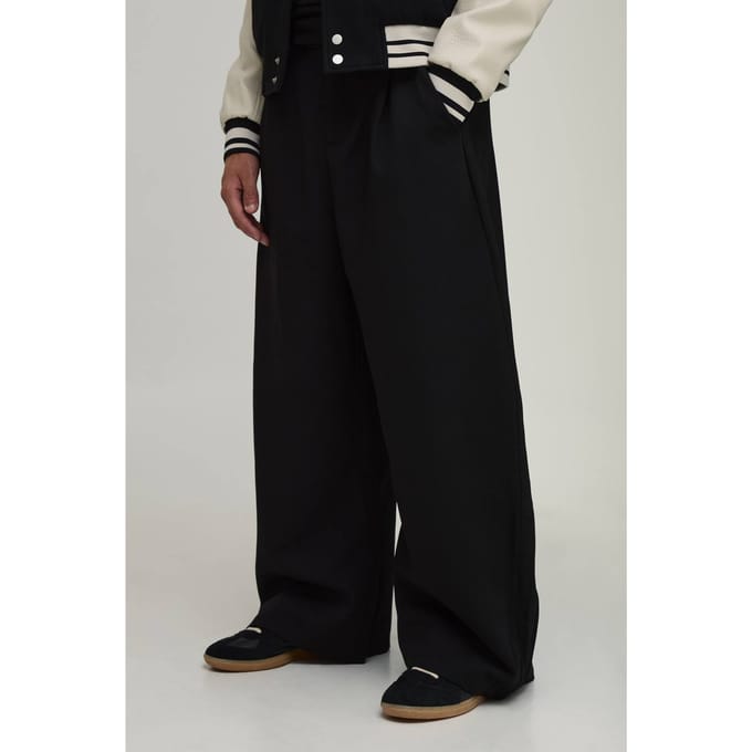 Getailleerde Extreme Ballonpak Broek Met Contrasterende Panelen | Black | Size 28