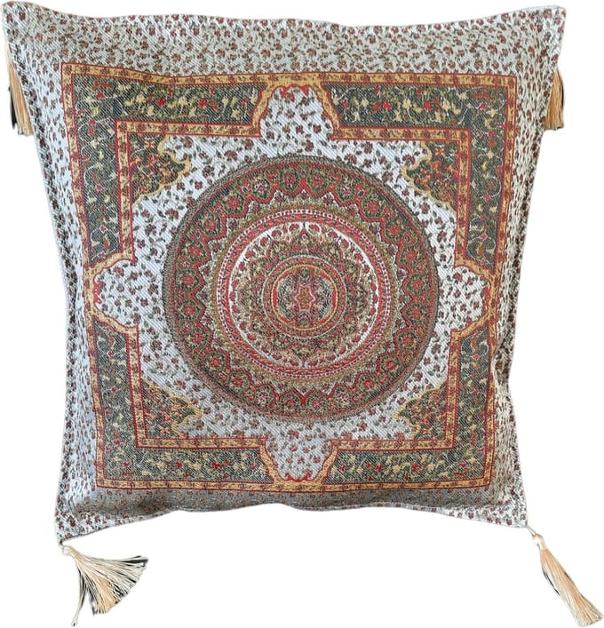 Kussenhoes 43x43 cm | Authentieke Turkse Motieven | Luxe Chenille Stof