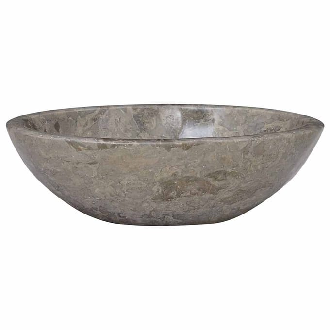 vidaXL - Gootsteen - 53x40x15 - cm - marmer - grijs