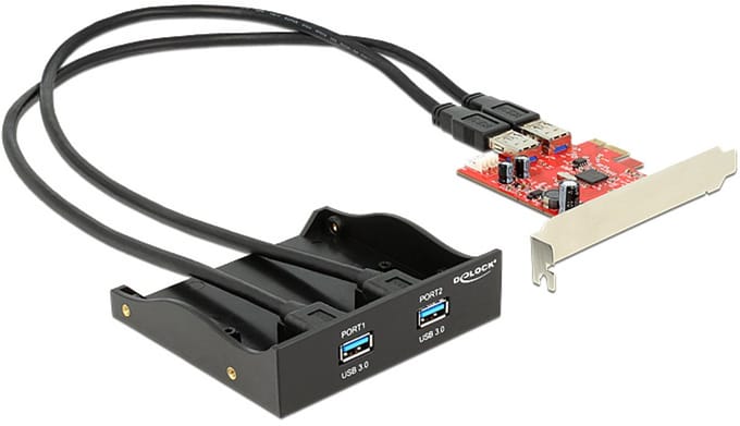 Delock Front Panel 2 x USB 3.0 incl. PCI Express Card