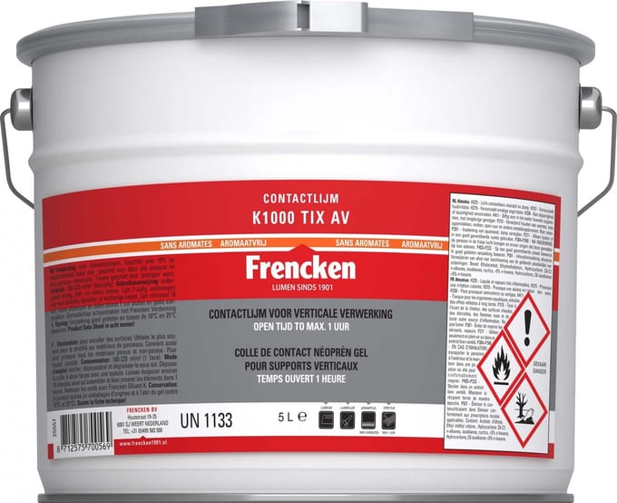 Frencken K1000 Tix AV Contactlijm - Geel/Bruin - 5L