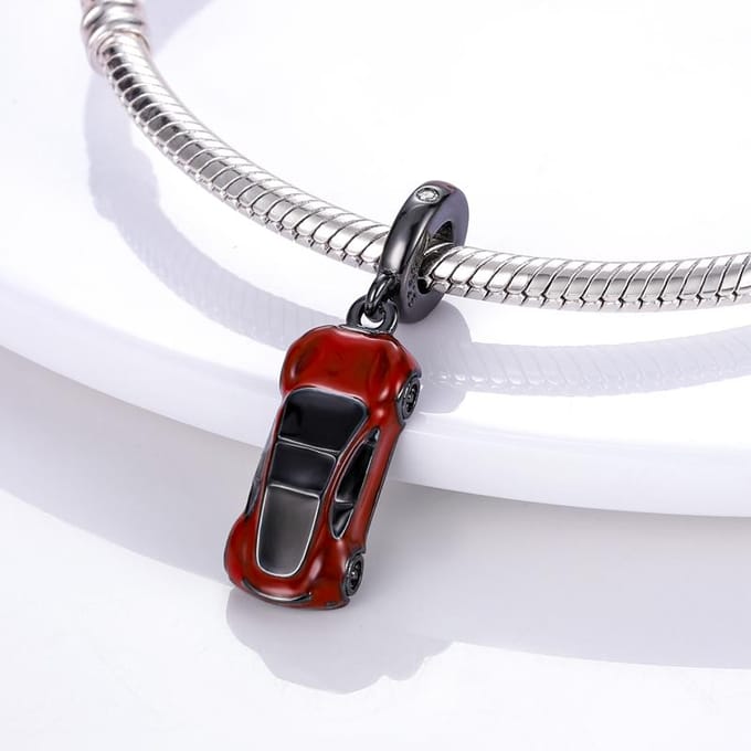 Pendentif Voiture de Sport Rouge Créatif Perle Composant Plata r Composants de Perles Authentiques Originaux Compatibles Avec les Composants de Perles Charm Authentiques Originaux white
