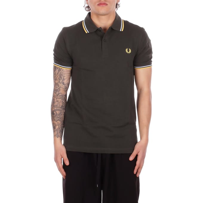 Fred Perry Twin tipped fred perry shirt - hunting green light ice lenom barley