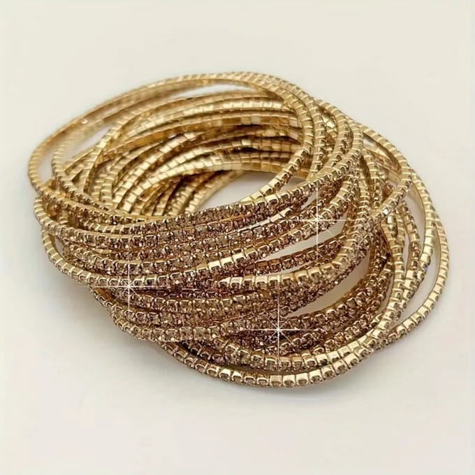 Nivard Armband - Staal - Nep Zilver - Dames - 5 St - Nep Goud