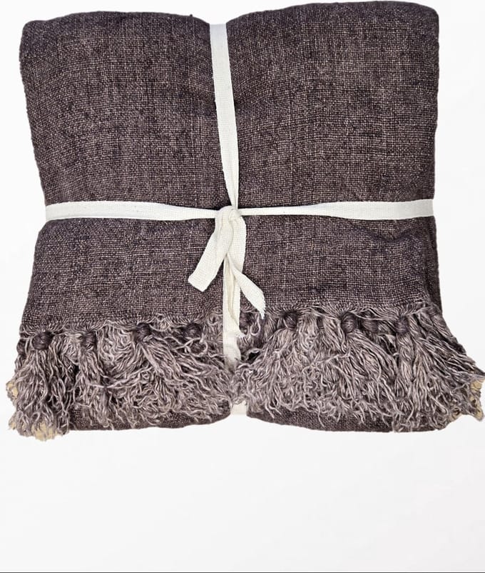 by Mooss - Linnen - Plaid - Copper - Rood - 100% Linnen - Kleed - Deken - Sprei