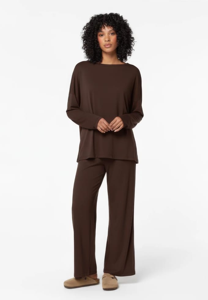 Viscose Oversize Longsleeve DONKERBRUIN