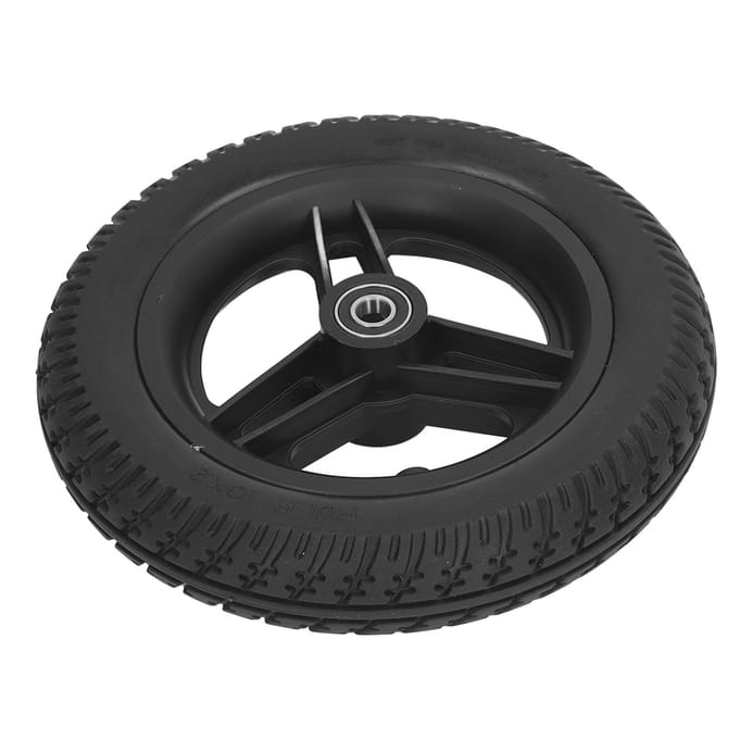 Voorwiel rolstoel 10x2 inch Polyurethaan massief rollator looprek vervangend zwenkwiel black