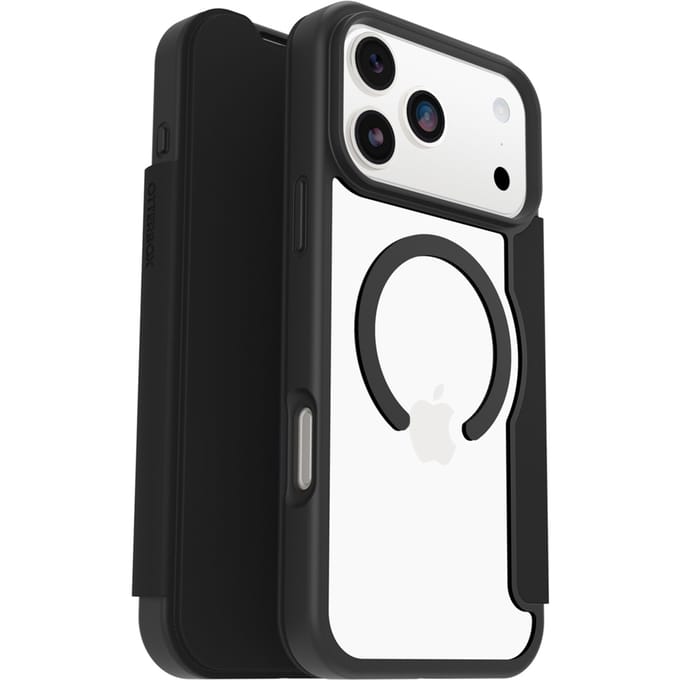 OtterBox React Folio - Backcover - Geschikt Voor iPhone 17 Pro Max - Transparant/Zwart
