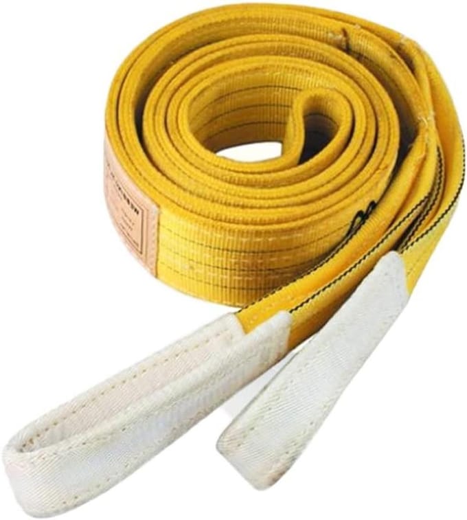 Draagriem hijsband - Platte strop - Goederen heffen - Duurzaam polyester - 5 Ton 1 Meter - Grijs
