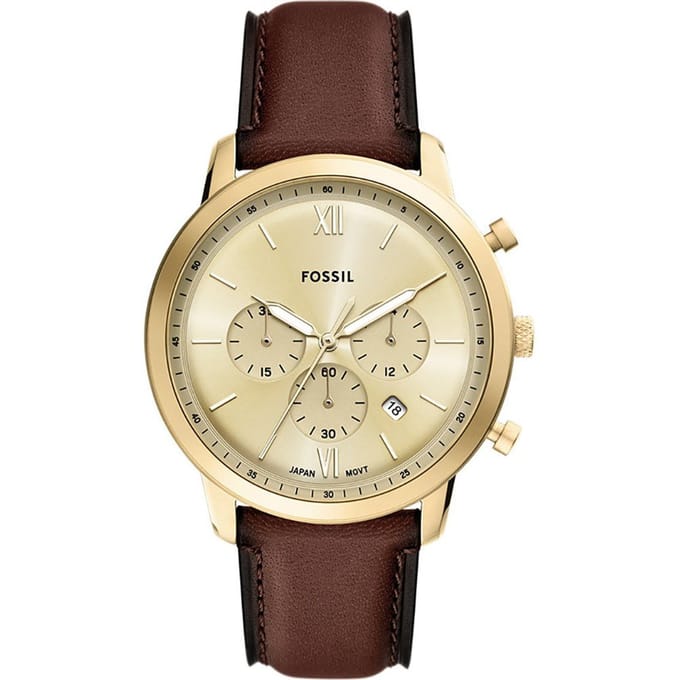 Fossil FS6113 Heren Horloge 44mm - Bruin