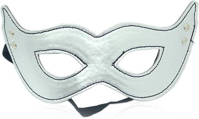 Masker met puntjes - zilver