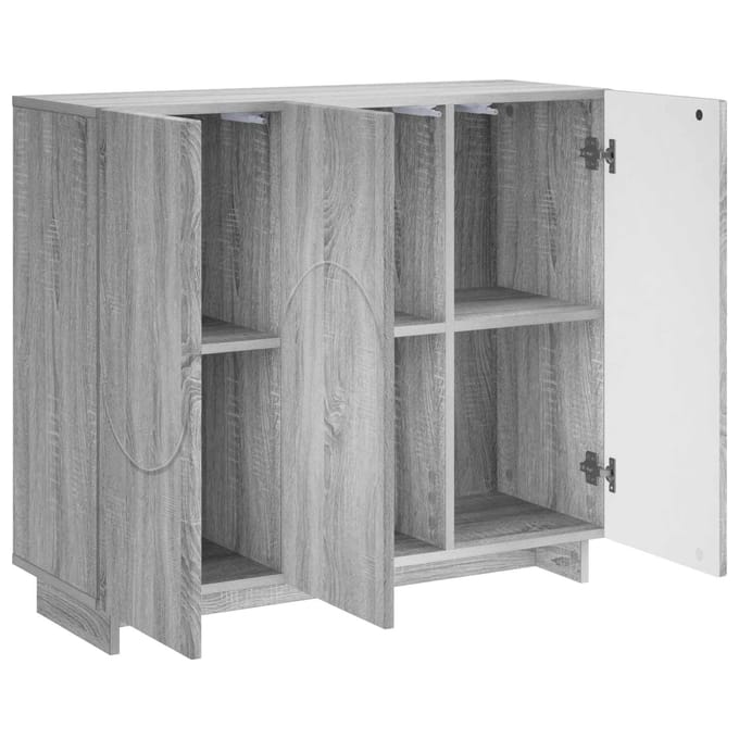 vidaXL - Dressoir - Grijs - Sonoma - 85,5 - x - 31 - x - 75 - cm - Bewerkt - hout