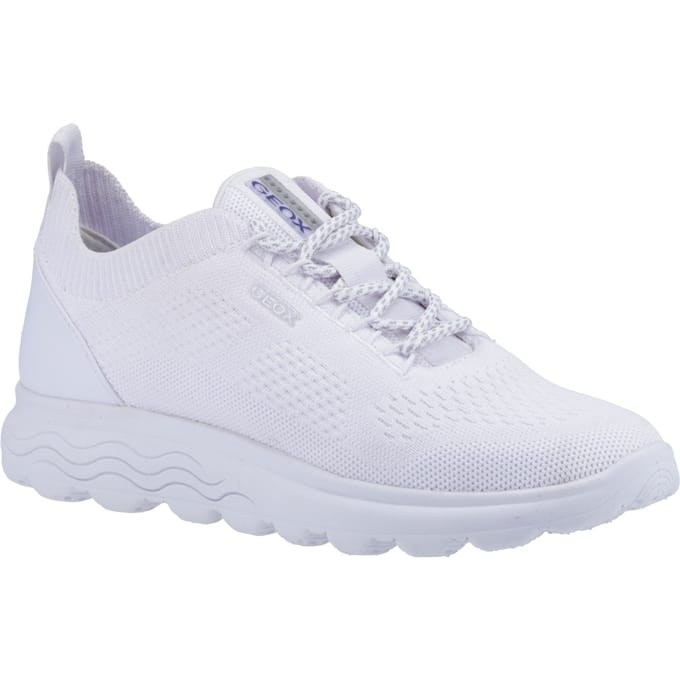 Geox D Spherica A Leren Witte Sneakers Voor Dames