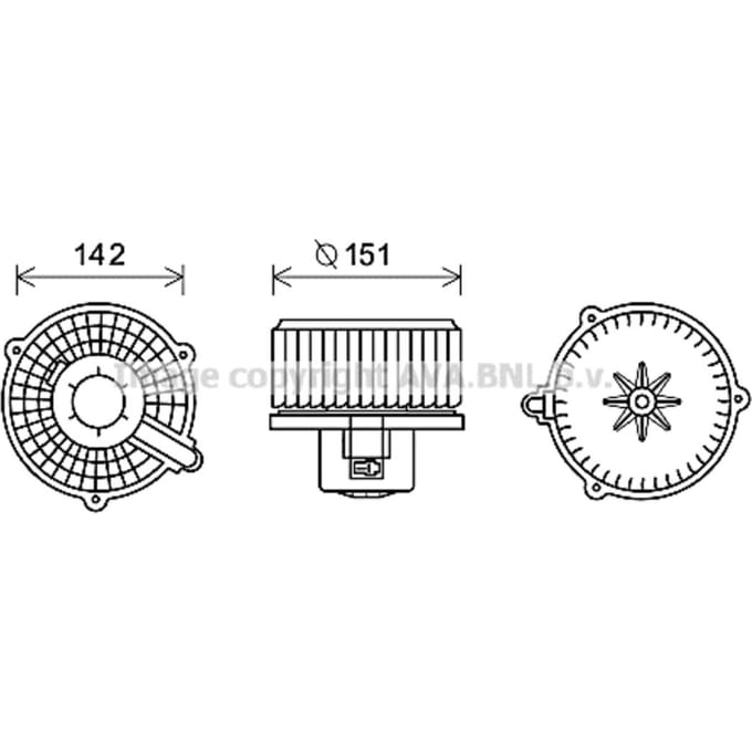 Interieurventilator AVA COOLING HY8399
