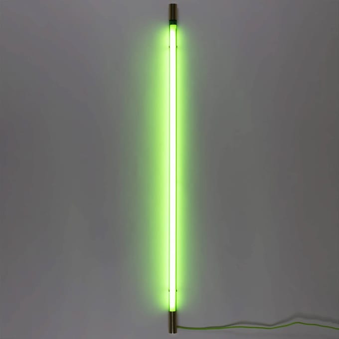 SELETTI LED wandlamp Linea goud, groen