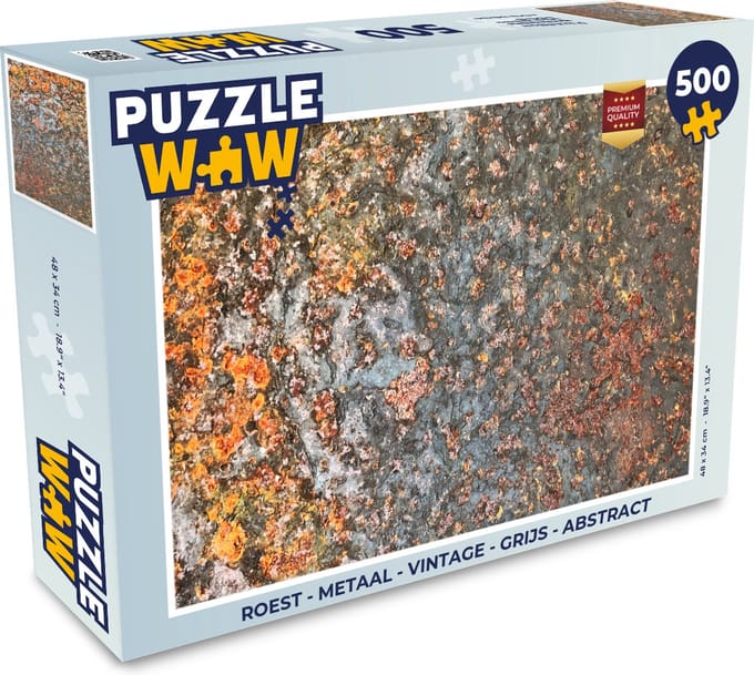 Puzzel Roest - Metaal - Vintage - Grijs - Abstract - Legpuzzel - Puzzel 500 stukjes