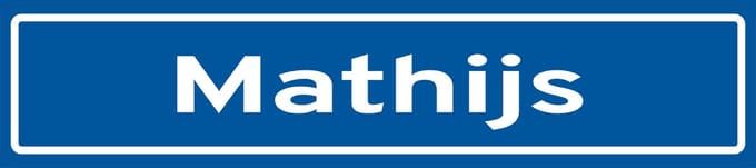 Fotofabriek Straatnaambord Mathijs | Straatnaambord met naam | Cadeau Mathijs