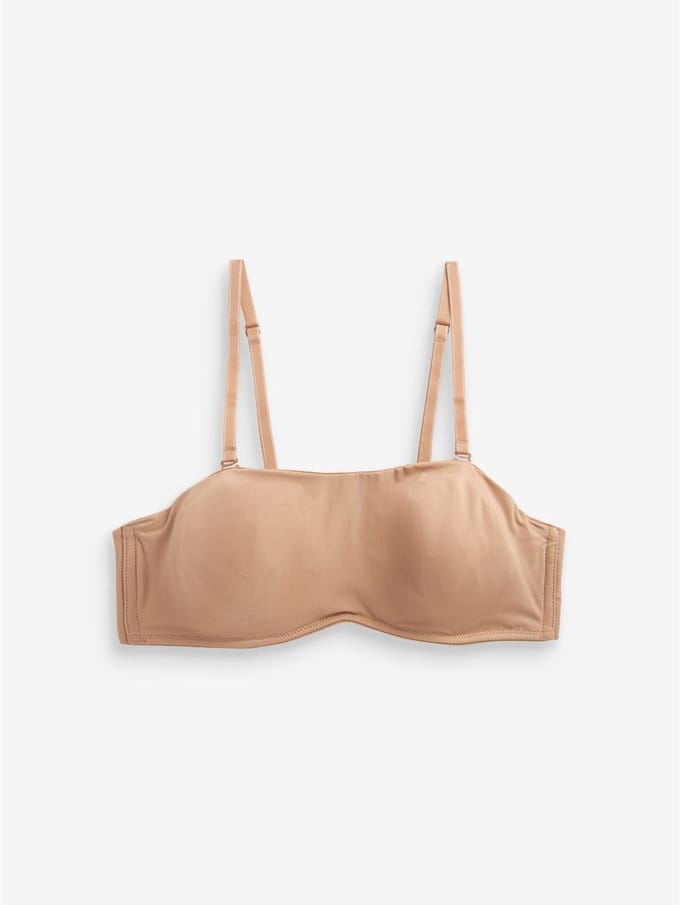 Next - Dames - A-D gladstrijkende strapless beugelbeha zonder vulling - Huidkleur