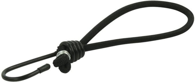 ProPlus Elastische tentspanner met haak - 20 cm - zwart - veelzijdig gebruik