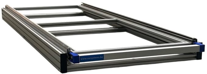 Schuifframe eenhandsbediening in aluminium voor camper - 120x40 cm