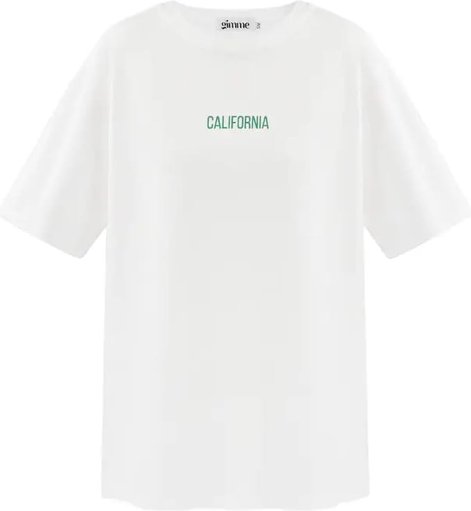 T-shirt California - Wit - Dames - Maat L