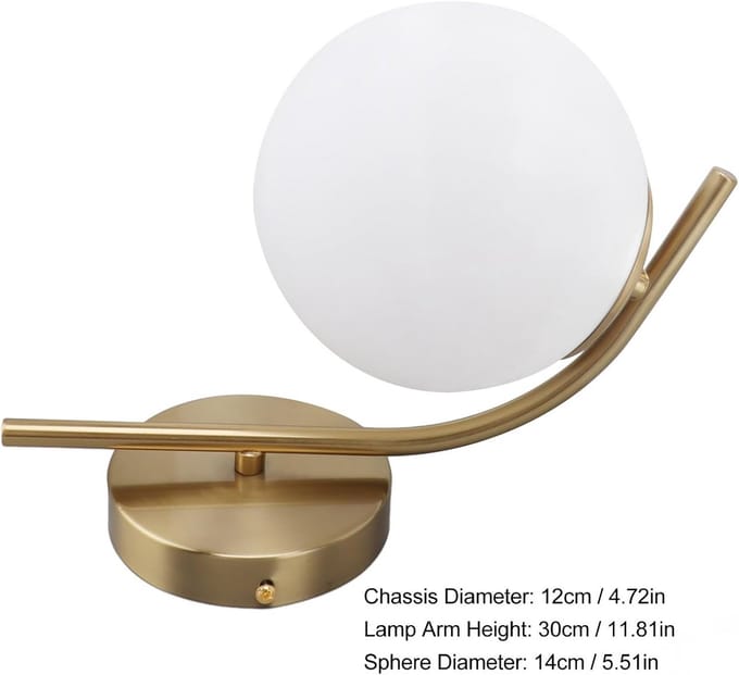Moderne Wandkandelaar Set met Glazen Kap voor Binnenverlichting