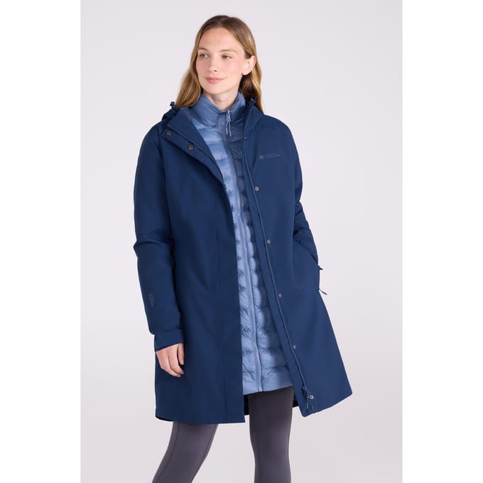 Mountain Warehouse Dames/Dames Alaska Lange 3 in 1 Jas (Donkerblauw)