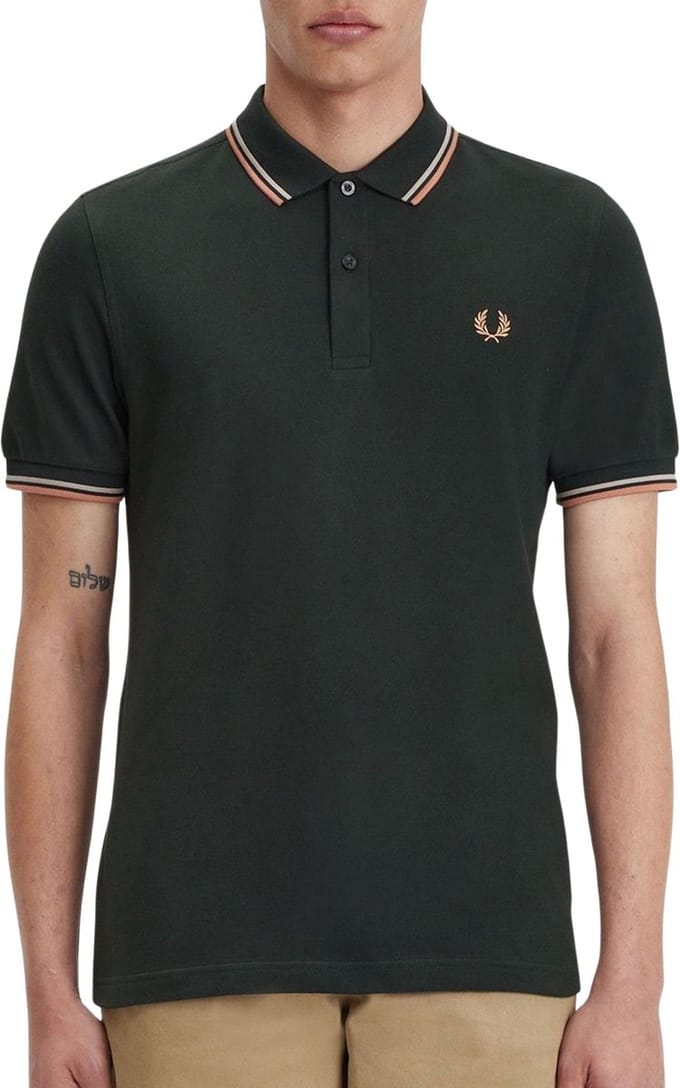 Fred Perry - Twin Tipped Poloshirt - Donkergroen